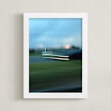 "Sunset Headlights" - Art Print in Sky Blue by cassie adams - Framed