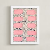 "Angst" - Art Print in Pastel Pink by Frances Sousa - Framed