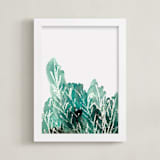 "Shrubbery" - Art Print in Green by Kanika Mathur - Framed