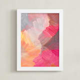 "Valley" - Art Print in Watermelon by Hooray Creative - Framed