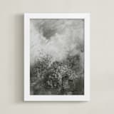 "Respire" - Art Print in Warm Grey by Janie Allen - Framed