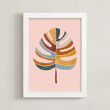 "Chic Monstera" - Art Print in Pink by lulu and isabelle - Framed
