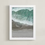 "The Shoreline" - Art Print in Sea Green by Melanie Sutherland - Framed