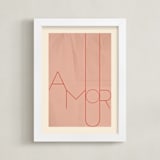 "Amour" - Art Print in blush by Morgan Kendall - Framed