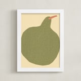 "Big Pear" - Art Print in Earthy Pear Green by Elliot Stokes - Framed