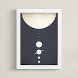 "Planetary Neighbors" - Art Print in Space Grey by GeekInk Design - Framed