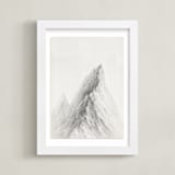"Mt. Winterfell" - Art Print in Mountain Silver by jinseikou - Framed