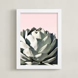 "Pink Agave" - Art Print in Blush by Wilder California - Framed