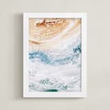 "Sediment No 1" - Art Print in Beige by Kelly Ventura - Framed