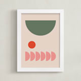 "Valentina" - Art Print in Olive by Alex Roda - Framed