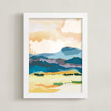 "Sunset Escape" - Art Print in Golden Yellow by Sara Shashani - Framed