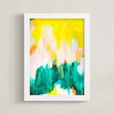 "Pina" - Art Print in Sunshine Yellow by Parima Studio - Framed