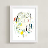 "Minx" - Art Print in Navy by Lori Wemple - Framed