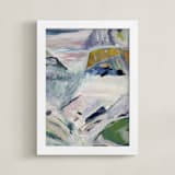 "HOB Landscape 1" - Art Print in Serenity Blue by Caryn Owen - Framed