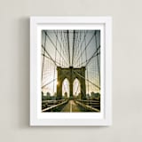 "Brooklyn Light" - Art Print in Sunrise Orange by Jason Derck - Framed