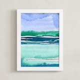"Out To Sea II" - Art Print in Sea Green by Chelsey Scott - Framed