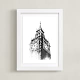 "Big Ben" - Art Print in Charcoal by Paul Berthelot - Framed