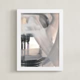 "Pushing Through" - Art Print in Neutrals by Angela Simeone - Framed