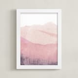 "Mountain Range" - Art Print in Beige Pink by Sadie Holden - Framed