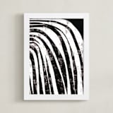 "Waterfall" - Art Print in Charcoal by Leanne Friedberg - Framed