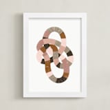 "Running in Circles" - Art Print in Sand by Pati Cascino - Framed
