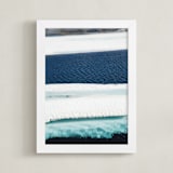 "Brush in turquoise" - Art Print in glacier teal by Van Tsao - Framed