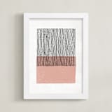 "Color Streak" - Art Print in Dusty Rose by Kiersten Garner - Framed