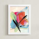 "Weekend Getaway" - Art Print in Tangerine by Monica Janes Fine Art - Framed