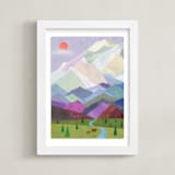 "Denali, Alaska" - Art Print in Majestic Purple by melanie mikecz - Framed