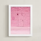 "The Pink Door" - Art Print in Pink by Jenna Gibson - Framed
