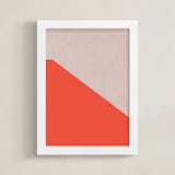 "Sunset Wall" - Art Print in White by MinimalType - Framed