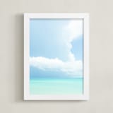 "Summer Clouds Series 2" - Art Print in Caribbean Blue by Lisa Sundin - Framed