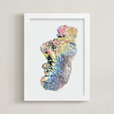 "rainbow stone" - Art Print in white by Baumbirdy - Framed