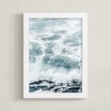 "Storm Swell 2" - Art Print in Ocean Blue by Kamala Nahas - Framed