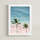 "Island Palms 1" - Art Print in Sea by Kamala Nahas - Framed