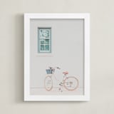 "Sweet Ride" - Art Print in Pink Glow by Sara Hicks Malone - Framed