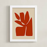 "Sculpt" - Art Print in Scarlet by Beth Vassalo - Framed