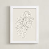 "Oak Leaf Study" - Art Print in Newsprint by Lorent and Leif - Framed