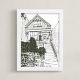 "House: Portrait Orientation Custom Print" - Custom Print in Olive Shadow by Minted - Framed
