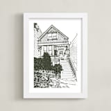 "House: Portrait White Border Custom Print" - Custom Print in Olive Shadow by Minted - Framed