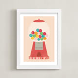 "Sweet & Bubbly" - Personalized Art Print in Sugared Peach by Annie Holmquist - Framed