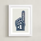 "Number One" - Personalized Art Print in Navy by Itsy Belle Studio - Framed