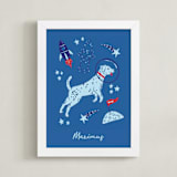 "Space Pup" - Personalized Art Print in Celestial by Kristin Mastoras - Framed