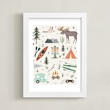 "Camper" - Personalized Art Print in Sky by Hannah Williams - Framed