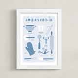 "Kitchenware" - Personalized Art Print in Slate by Dawn Pope - Framed