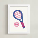 "Electric Sports 1" - Personalized Art Print in Cobalt by Carrie Moradi - Framed