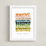 "My heart is full" - Personalized Art Print in Peach by Britt Mills - Framed
