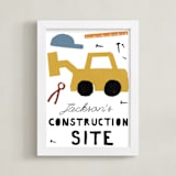 "construction site" - Personalized Art Print in Lemon by Sumak Studio - Framed