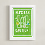 "Science Lab" - Personalized Art Print in Slime by Robert and Stella - Framed
