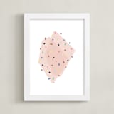 "Mod Terrazzo" - Art Print in Blush by Kanika Mathur - Framed